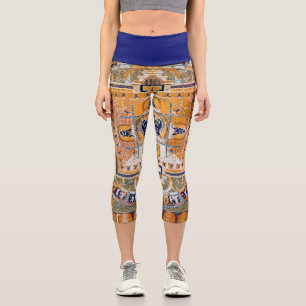 Leggings Capri Diagramme cosmique Mandala pour la méditation