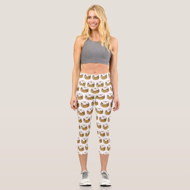 Leggings Capri Dim sum dessin animé (Recto)