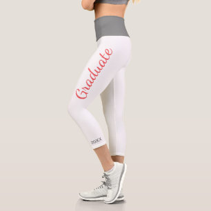 Leggings Capri Diplômé Simple Moderne Minimaliste Graduation