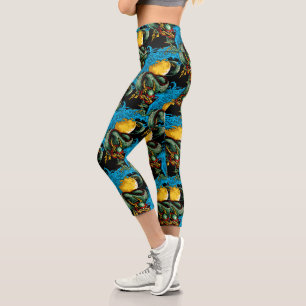 Leggings Capri Dragon japonais tatouage Art Eau Dragon Capri Legg