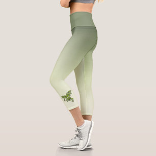 Leggings Capri Dragon volant vert