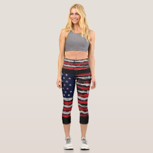 Leggings Capri Drape grunge U.S.A