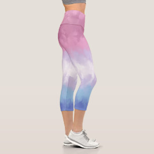 Leggings Capri Drapeau Abstrait de la Bigender Pride Boho Pastel
