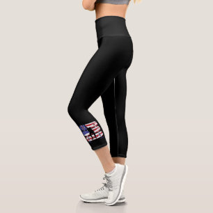 Leggings Capri Drapeau américain des États-Unis