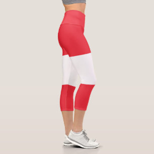 Leggings Capri Drapeau Autrichien Patriotique