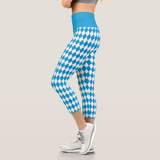 Leggings Capri Drapeau bavarois Motif Oktoberfest (Gauche)