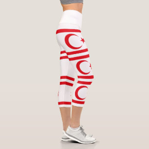 Leggings Capri Drapeau de Chypre du Nord