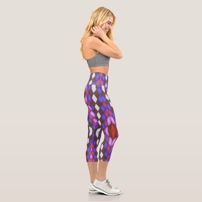 Leggings Capri drapeau de course (Droite)