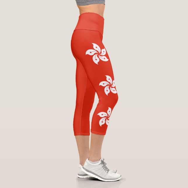 Leggings Capri Drapeau de Hong Kong (Droite)