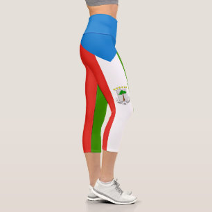 Leggings Capri Drapeau de la Guinée équatoriale
