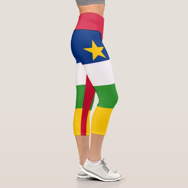 Leggings Capri Drapeau de la République centrafricaine (Droite)