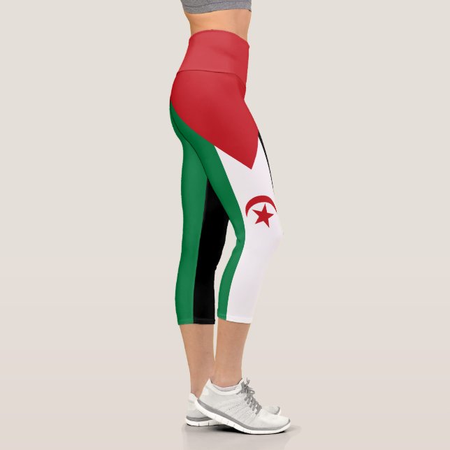 Leggings Capri Drapeau de la République démocratique arabe sahrao (Droite)