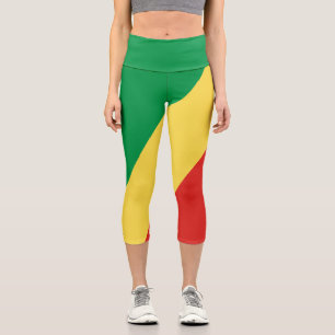 Leggings Capri Drapeau de la République du Congo