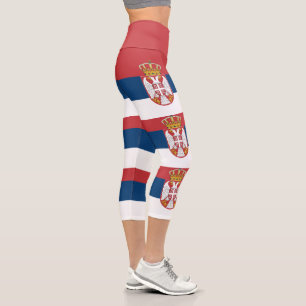 Leggings Capri Drapeau de la Serbie
