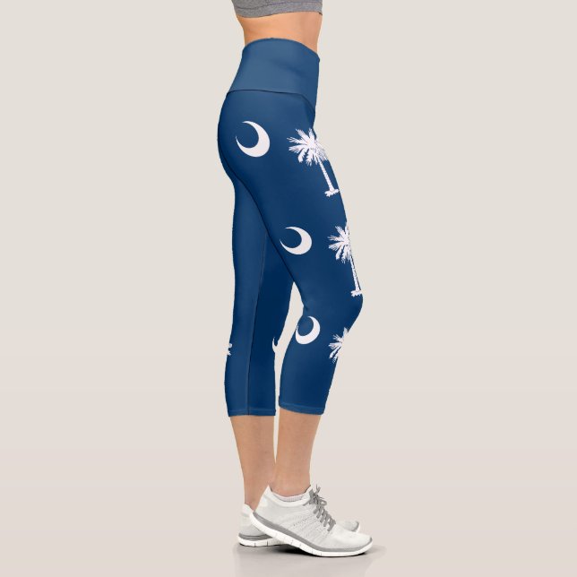 Leggings Capri Drapeau de l'État de la Caroline du Sud (Droite)