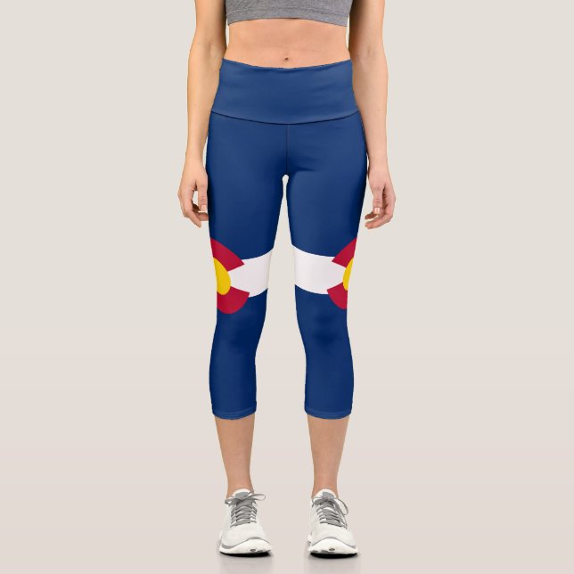 Leggings Capri Drapeau de l'État du Colorado (Recto)
