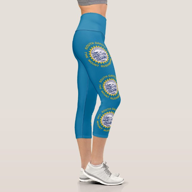 Leggings Capri Drapeau de l'État du Dakota du Sud (Droite)