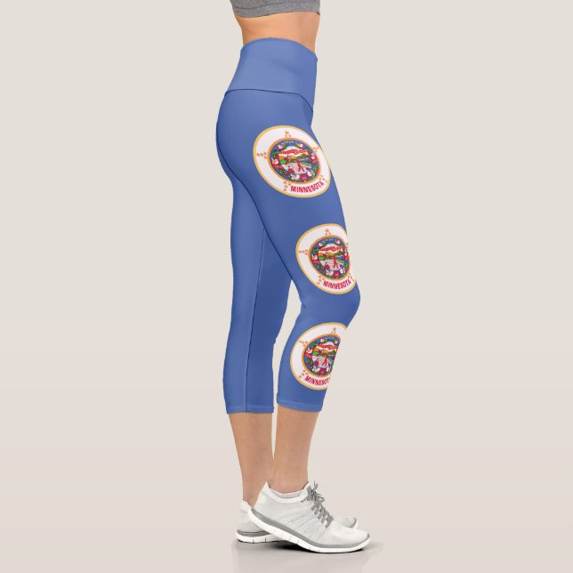 Leggings Capri Drapeau de l'État du Minnesota (Droite)