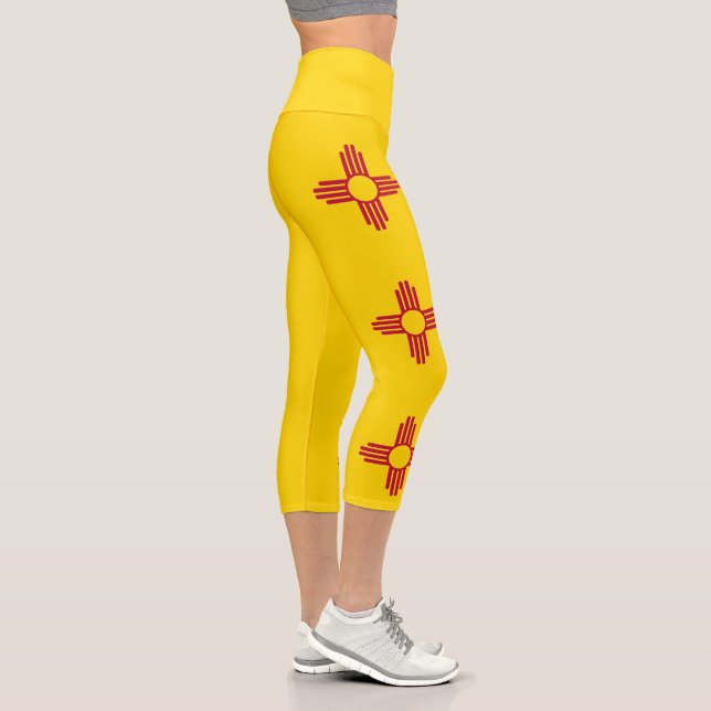 Leggings Capri Drapeau de l'État du Nouveau-Mexique (Droite)