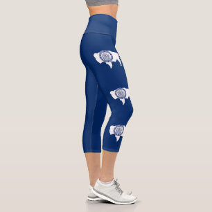 Leggings Capri Drapeau de l'État du Wyoming