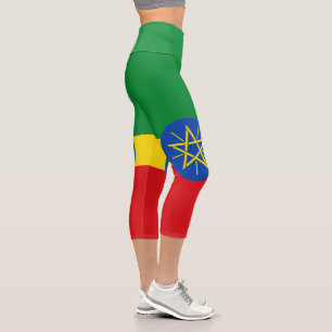 Leggings Capri Drapeau de l'Éthiopie