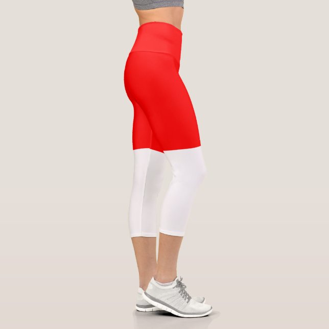 Leggings Capri Drapeau de l'Indonésie (Droite)