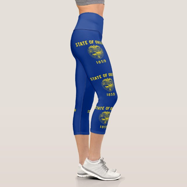 Leggings Capri Drapeau de l'Oregon (Droite)