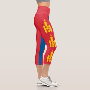 Leggings Capri Drapeau de Mongolie