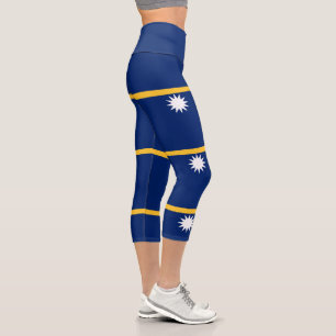 Leggings Capri Drapeau de Nauru