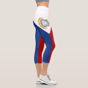 Leggings Capri Drapeau de Saint-Martin