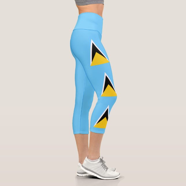 Leggings Capri Drapeau de Sainte-Lucie (Droite)