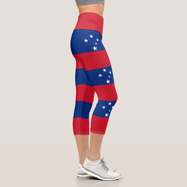 Leggings Capri Drapeau de Samoa (Droite)