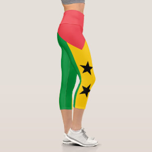 Leggings Capri Drapeau de Sao Tomé-et-Principe
