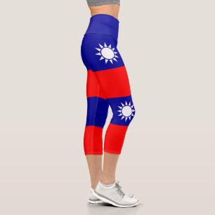 Leggings Capri Drapeau de Taïwan