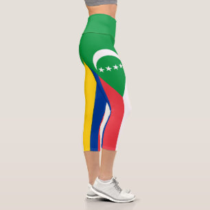 Leggings Capri Drapeau des Comores