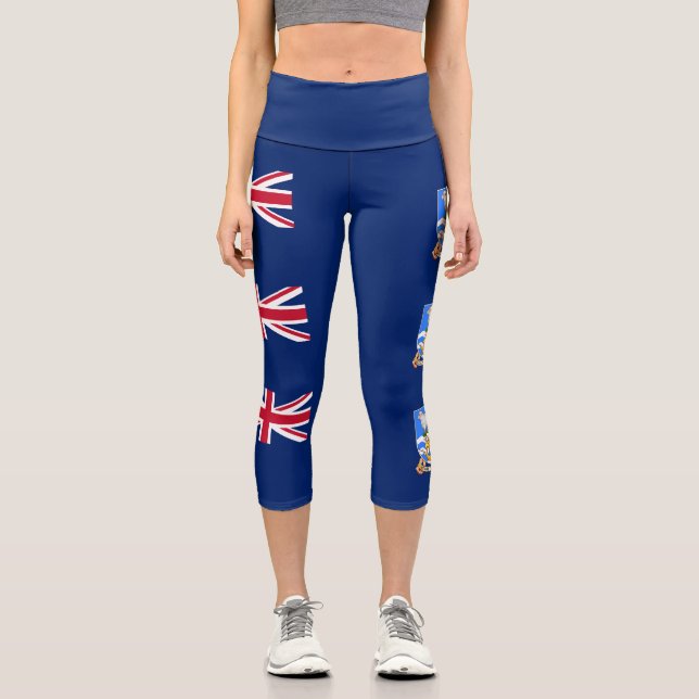 Leggings Capri Drapeau des îles Falkland (Recto)