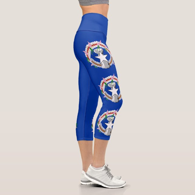 Leggings Capri Drapeau des îles Mariannes du Nord (Droite)