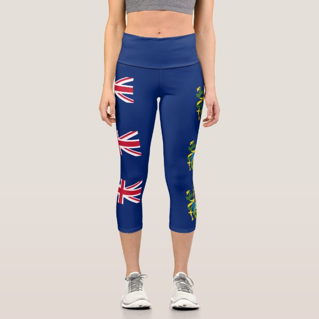 Leggings Capri Drapeau des îles Pitcairn (Recto)