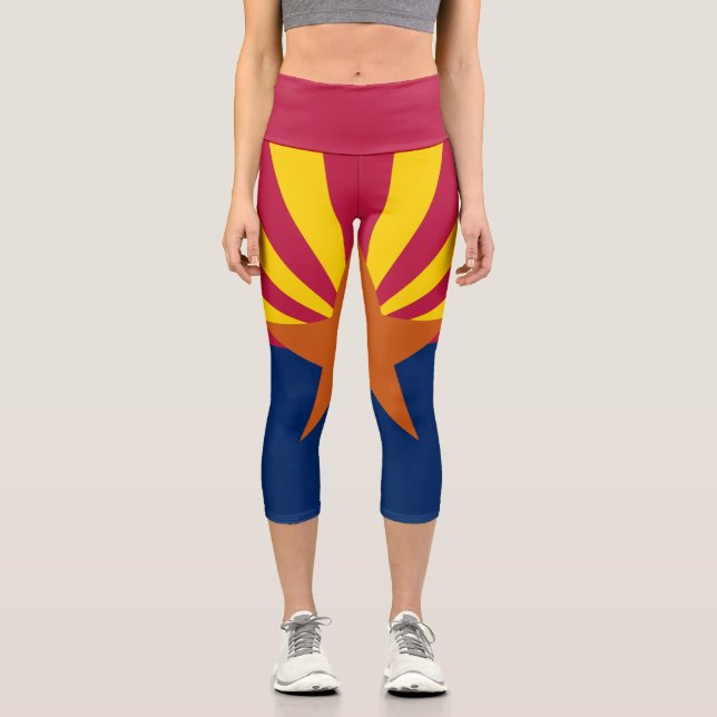 Leggings Capri Drapeau d'État de l'Arizona (Recto)