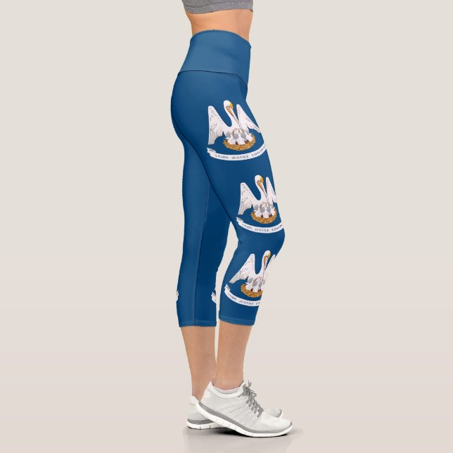 Leggings Capri Drapeau d'État de Louisiane (Droite)