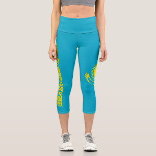 Leggings Capri Drapeau du Kazakhstan