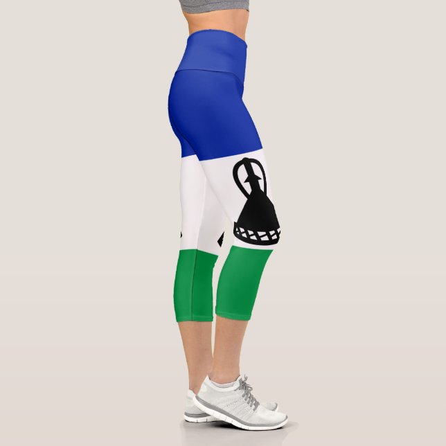 Leggings Capri Drapeau du Lesotho (Droite)