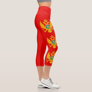 Leggings Capri Drapeau du Monténégro