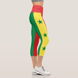 Leggings Capri Drapeau du Sénégal