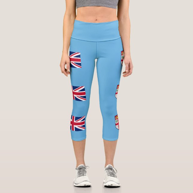 Leggings Capri Drapeau Fidji (Recto)