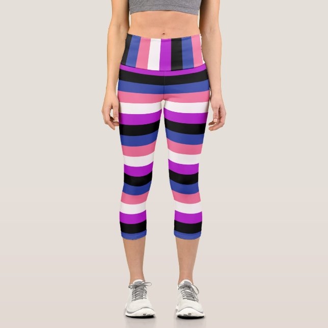 Leggings Capri Drapeau Genderfluide Capris (Recto)