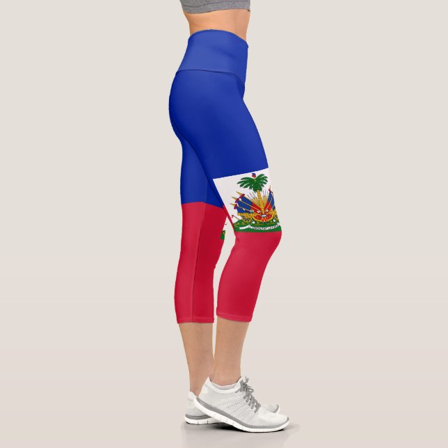 Leggings Capri Drapeau Haïti (Droite)