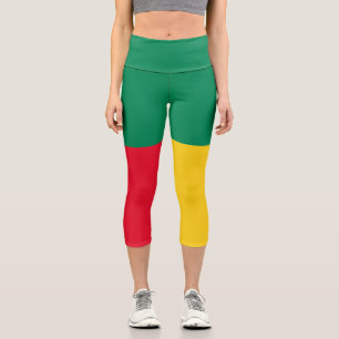 Leggings Capri Drapeau patriotique du Bénin