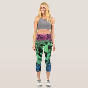Leggings Capri Drapeau super Eclectique Retro Trippé Polysexuel P