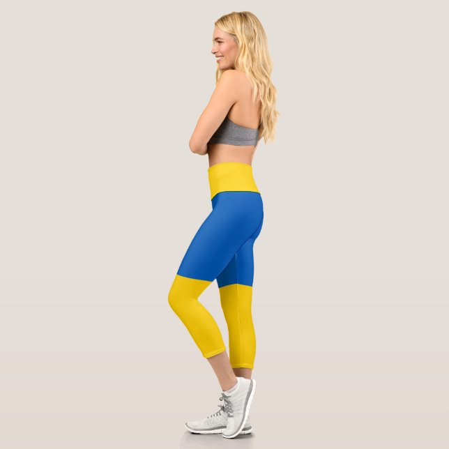 Leggings Capri Drapeau Ukraine (Gauche)